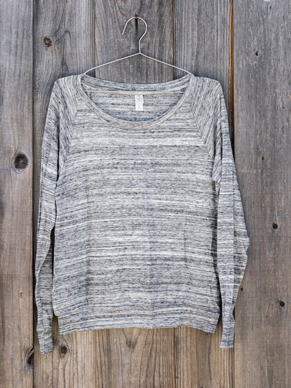 Alternative Apparel Light Heather Gray Women's Long-Sleeve Crew Top